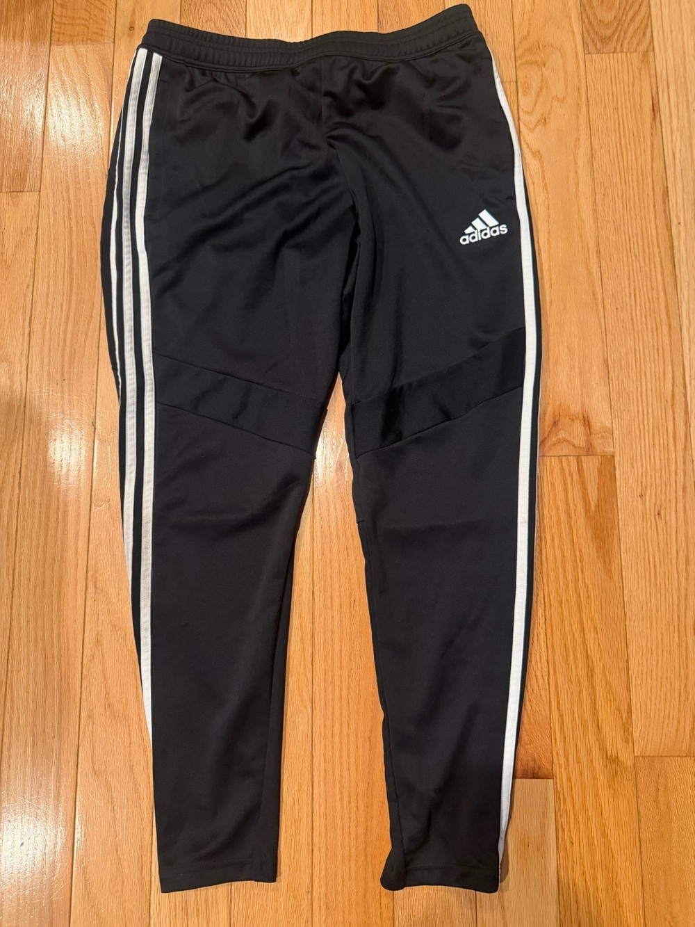 adidas Black Jogger Pants with White Side Stripes